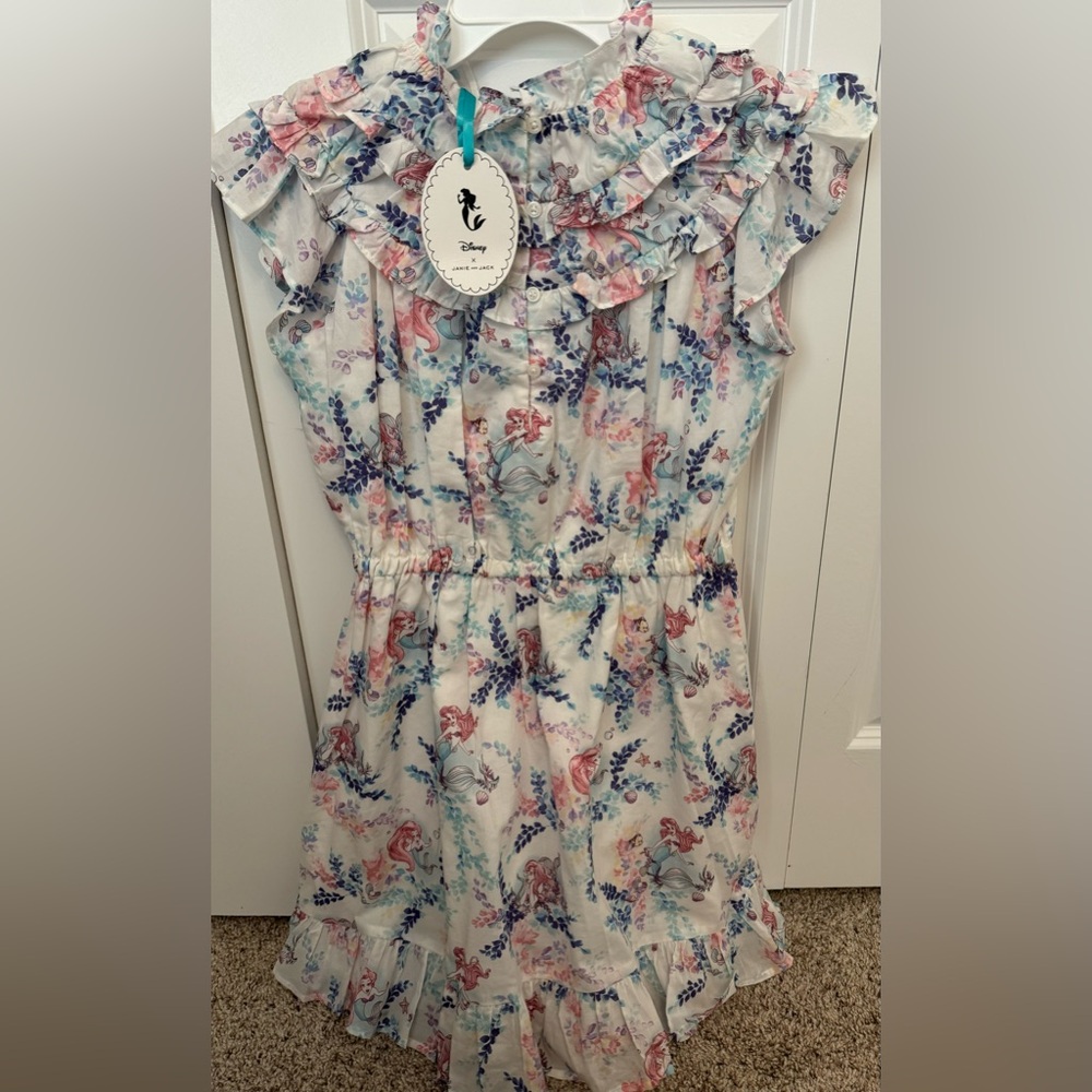 Janie and Jack Disney little mermaid dress size 12 NWT